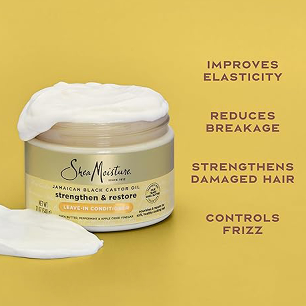 Shea Moisture Jamaican Black Castor Oil Strengthen & Restore Leave-In Conditioner 11.5oz - Image 6