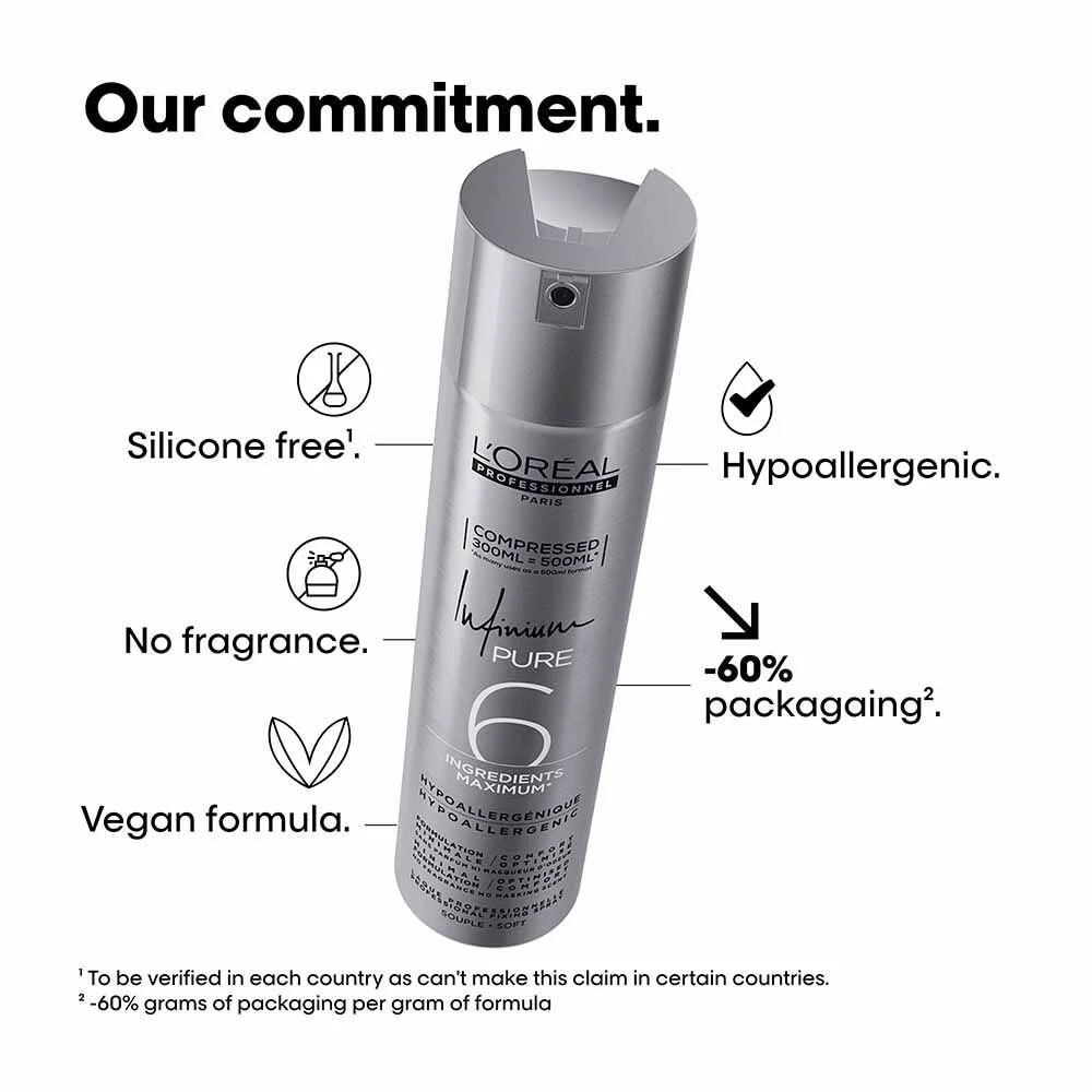 L'Oréal Professionnel Infinium Pure 6 Extra Strong Hairspray - Image 3